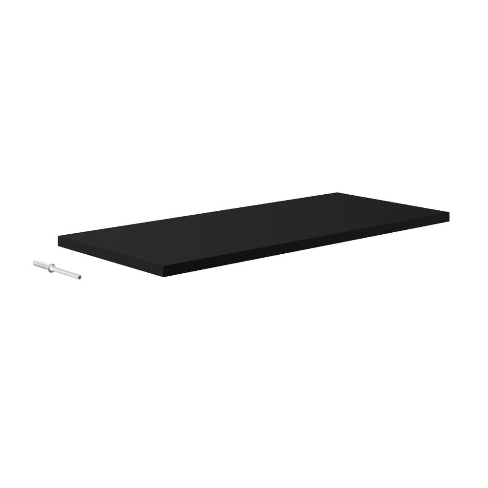 Repisa Recta Flutua 1.5x25x60cm Madera/MDP Negro Prat-K