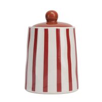 Canister Rayas Rectas Naranja 16.5cm