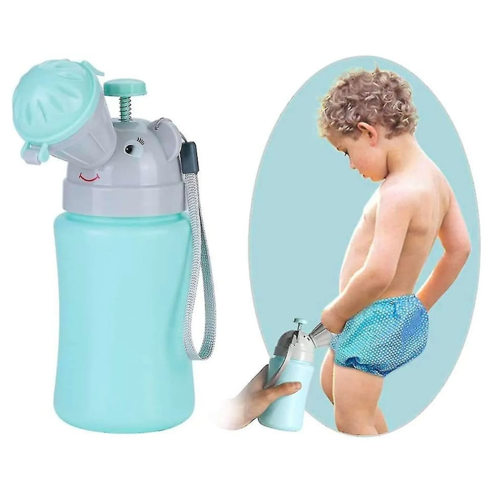 Urinario Portátil Elefante para Niños Verde Agua con Plomo