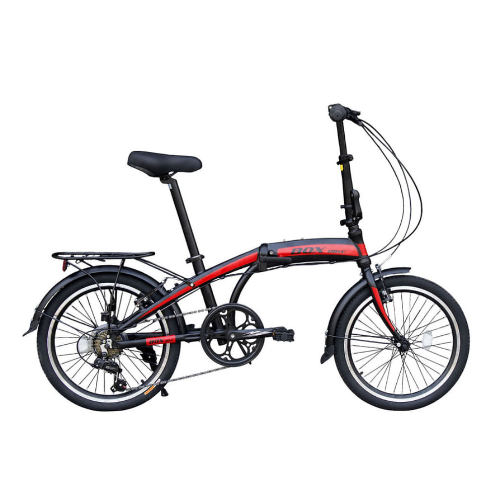 Bicicleta Plegable Aro 20 de Aluminio con Cambios Shimano  Rojo