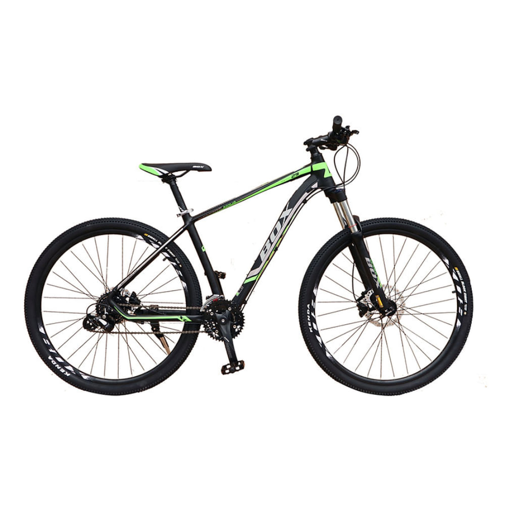 Bicicleta MTB Hidráulica De Aluminio Aro 29 Con Suspensión Delantera y Cambios Shimano Altus Verde