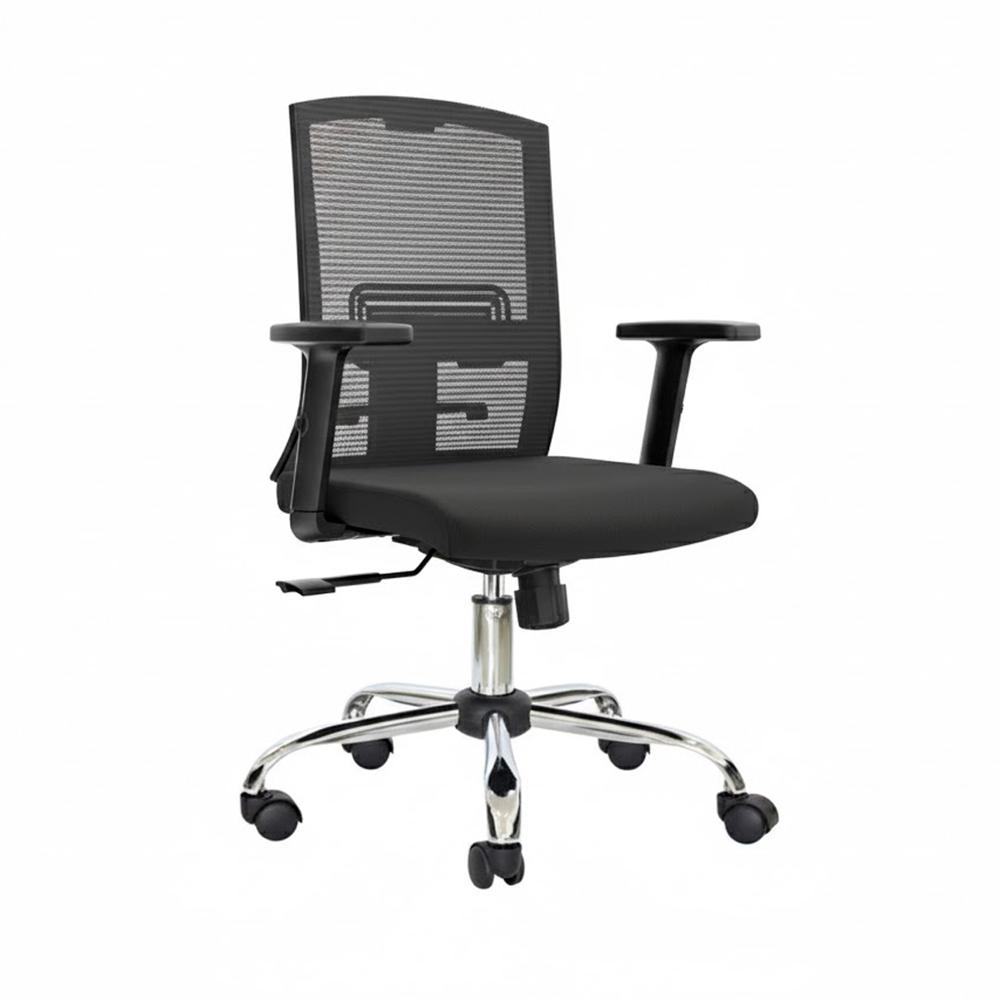 Silla Ergonómica Monk Syncro Gerente Cromado Negro PN Ofideas