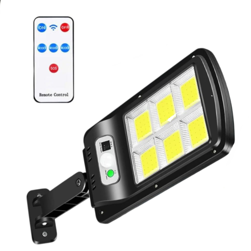 Lampara con Panel Solar Luz LED para Exterior Sensor de Movimiento