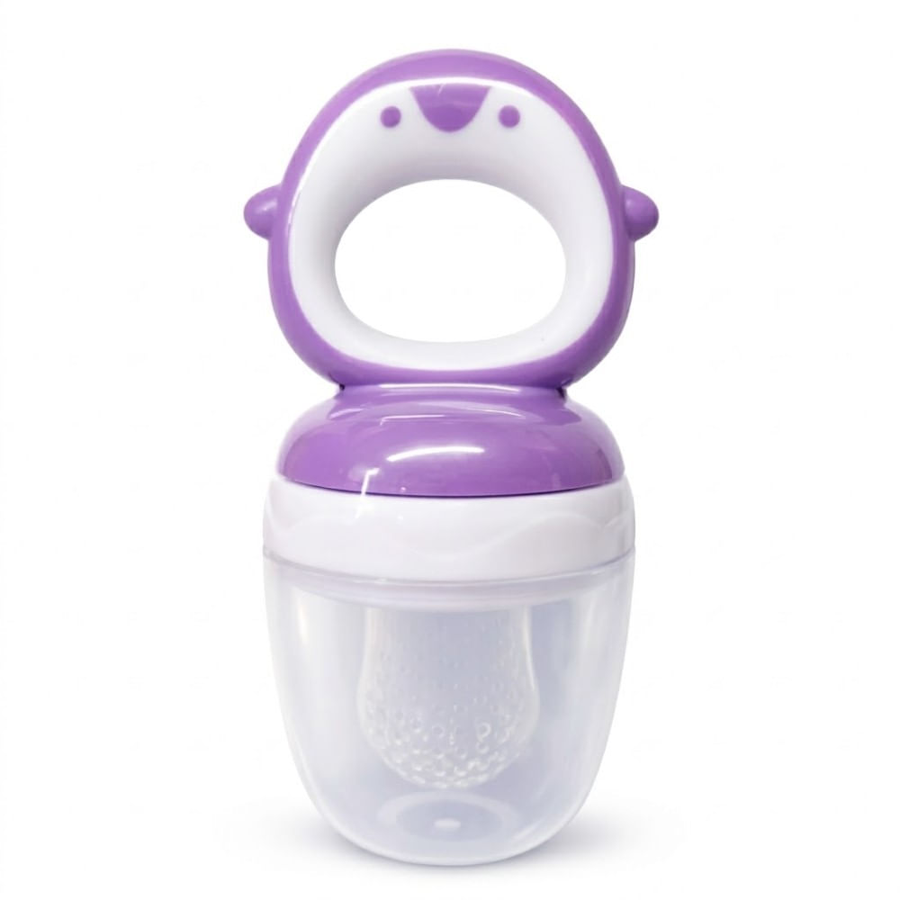 Chupón Alimentador Santolee para Bebé Modelo Pinguino Morado