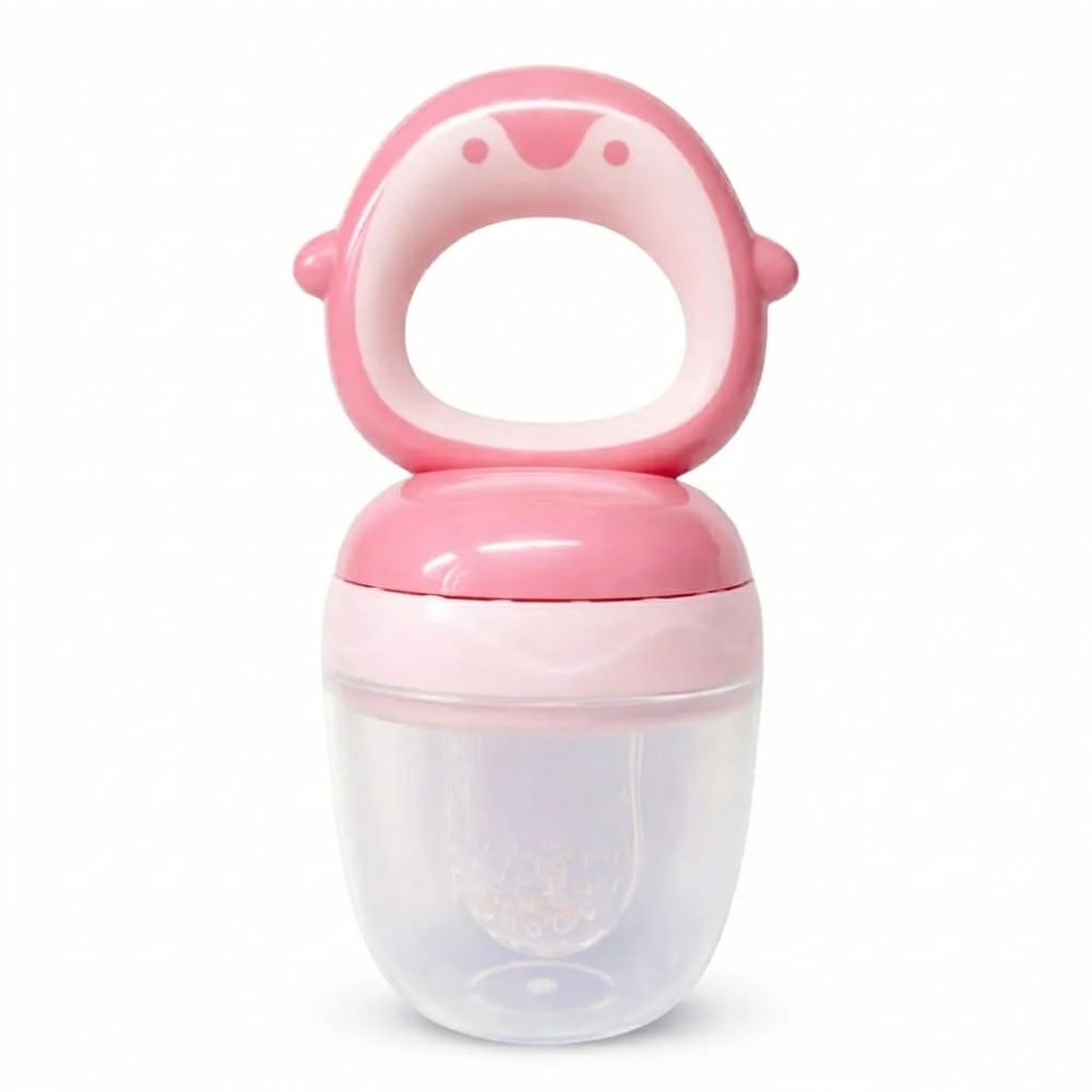 Chupón Alimentador Santolee para Bebé Modelo Pinguino Rosado