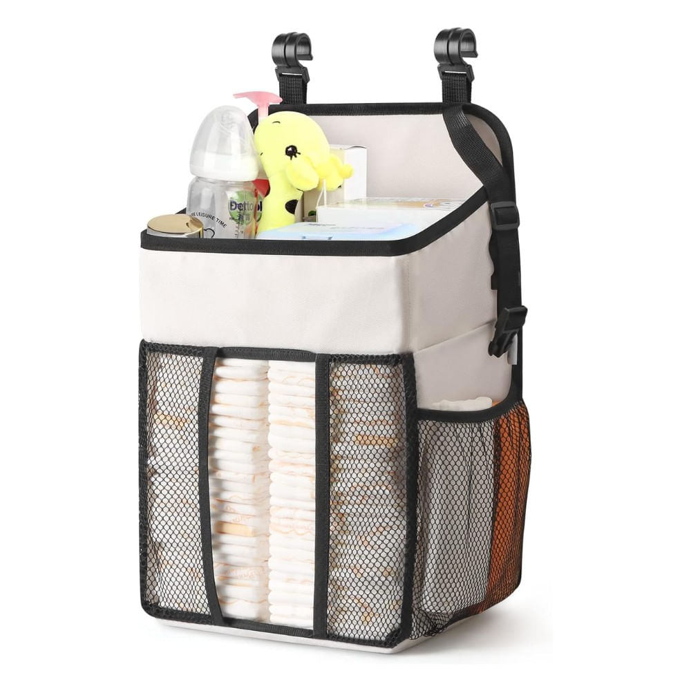 Organizador Colgante para Cambiador de Pañales y Cuna Color Crema