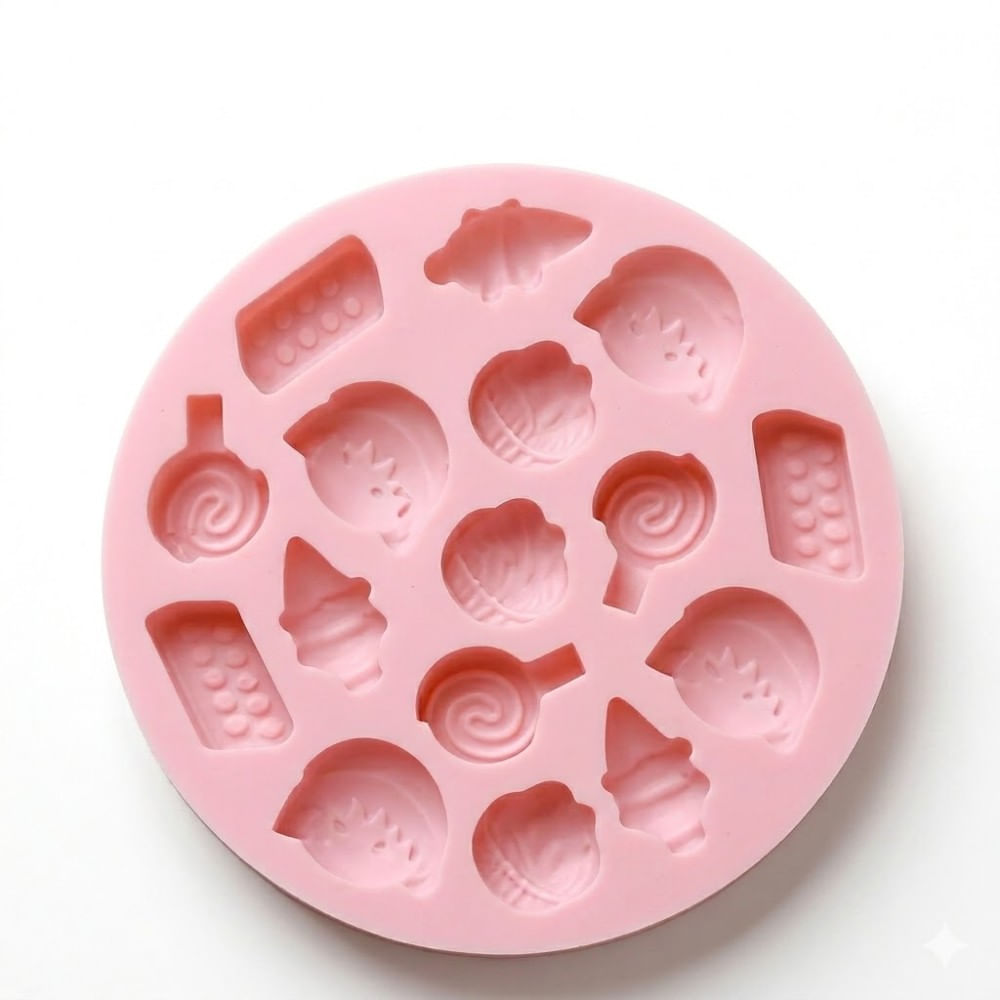 Molde de Silicona para Gomitas o Gelatina Rosado Dulces