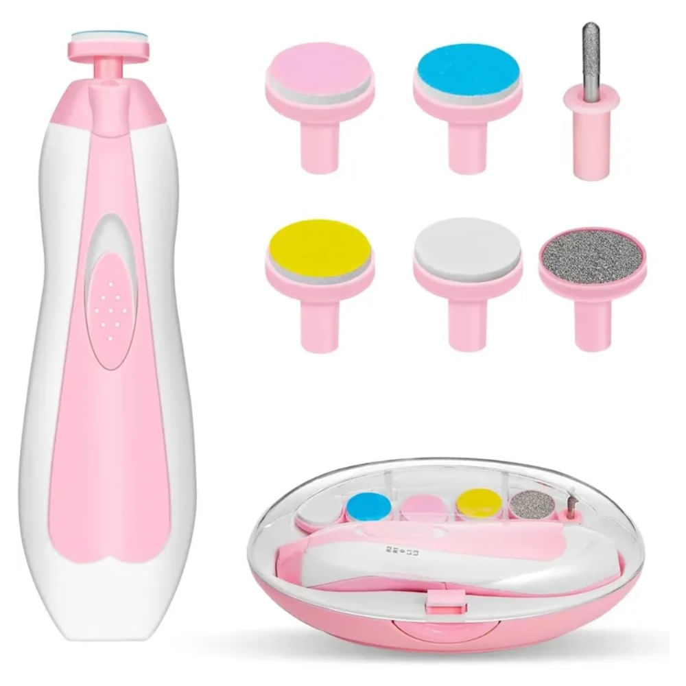 Pack Limpiador y Limador Acrílico para Uñas de Bebé Rosado Baby Nail Trimmer