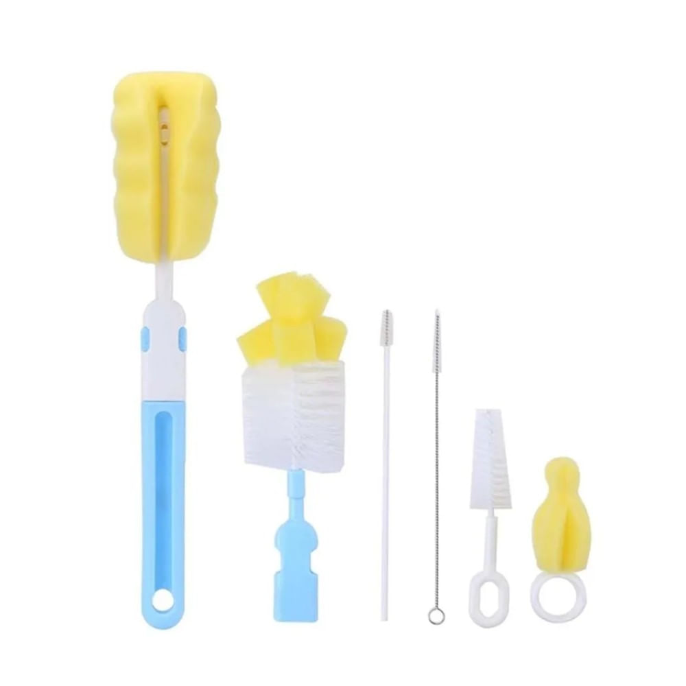 Kit de Cepillos Azul para Limpiar Yuhang Biberones 6 piezas