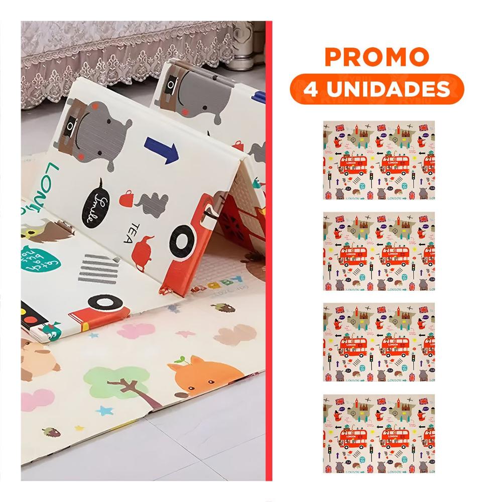 Pack4 Carpeta Infantil de Decoracion Hogar para Casa Sala Dormitorio Suave Y+Regalo Sticker