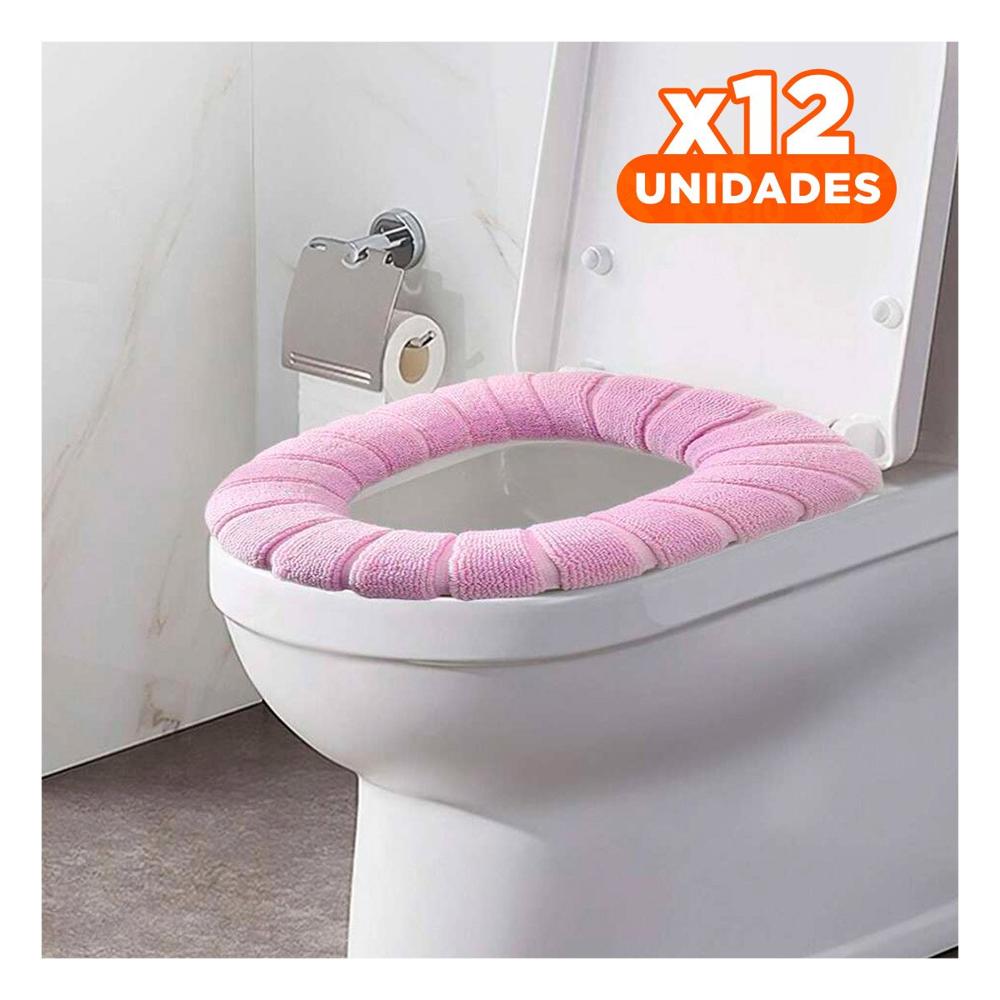 Pack12 Base Textil para Inodoro Afelpada Suave y Calida en Temporada Fria Hogar Y+Papel Regalo