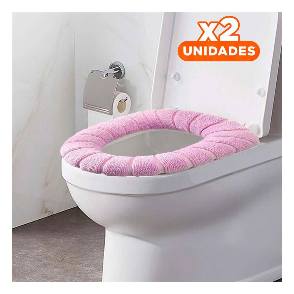 Pack2 Cobertor de Tela para Inodoro con Acabado Afelpado y Tacto Suave Extra Y+Papel Regalo