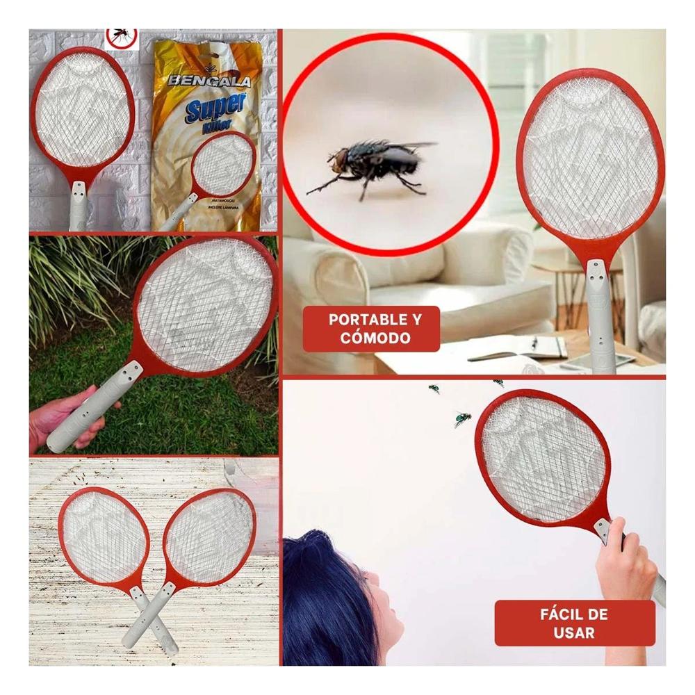 Aparato Mosquitera Portatil y Ligero para Dormitorio Sala y Oficina Rojo