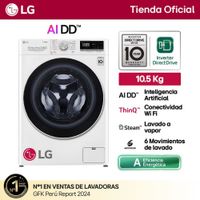 Lavadora De 10.5kg De Lavado Con Ai Dd Y Thinq Wm10wvc4s6