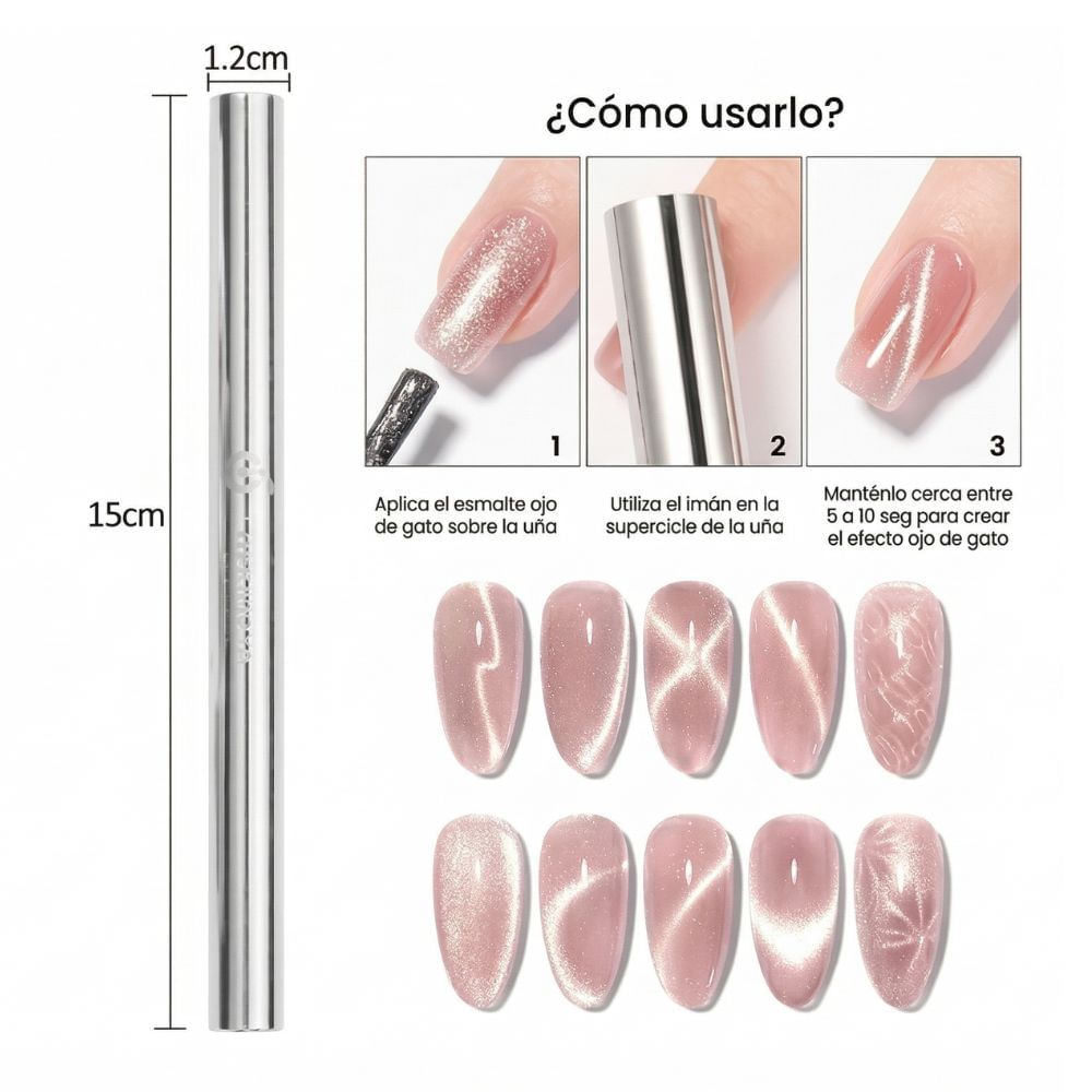 Imán Doble Punta Para Gel Ojo De Gato