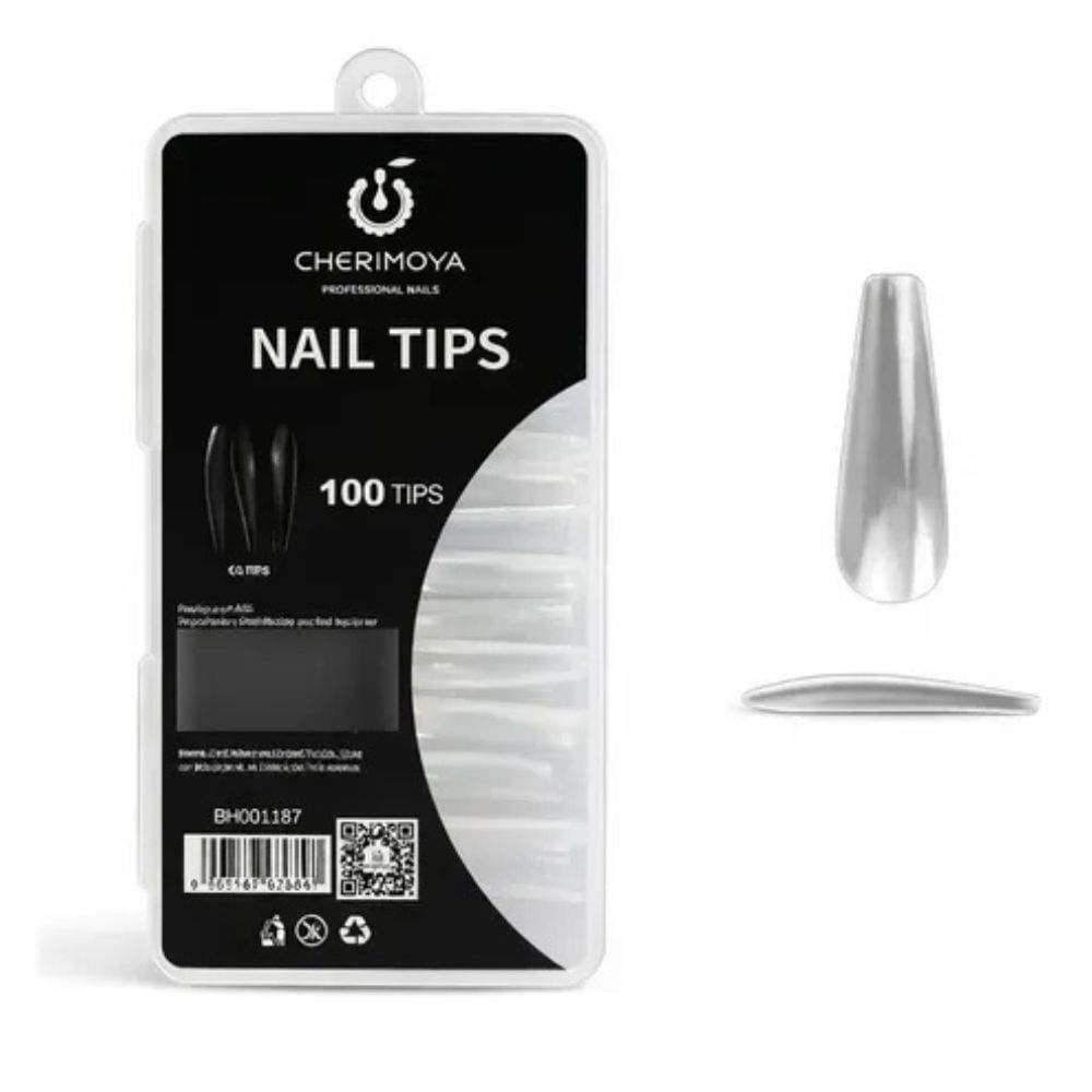 Tips Coffin Para Uñas Soft Gel - 100 Unidades