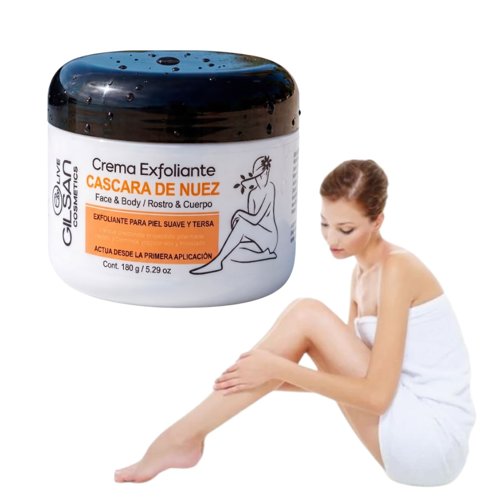 Crema Exfoliante de Nuez Corporal y de Rostro 180g