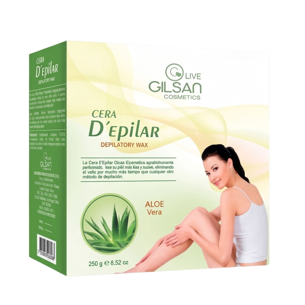 Cera Depilatoria de Aloe Vera Gilsen Cosmetic 250g