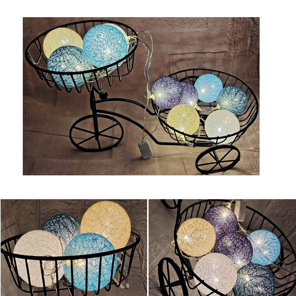 Macetero Cestas Multifuncion Organizador Decorativa y Luces