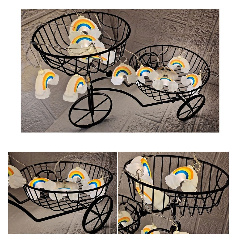 Macetero Cestas Multifuncion Organizador Decorativa Luces