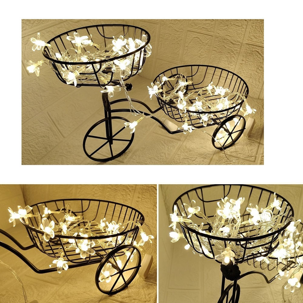 Cestas Multifuncion Organizador Decorativa y Luces Cerezo