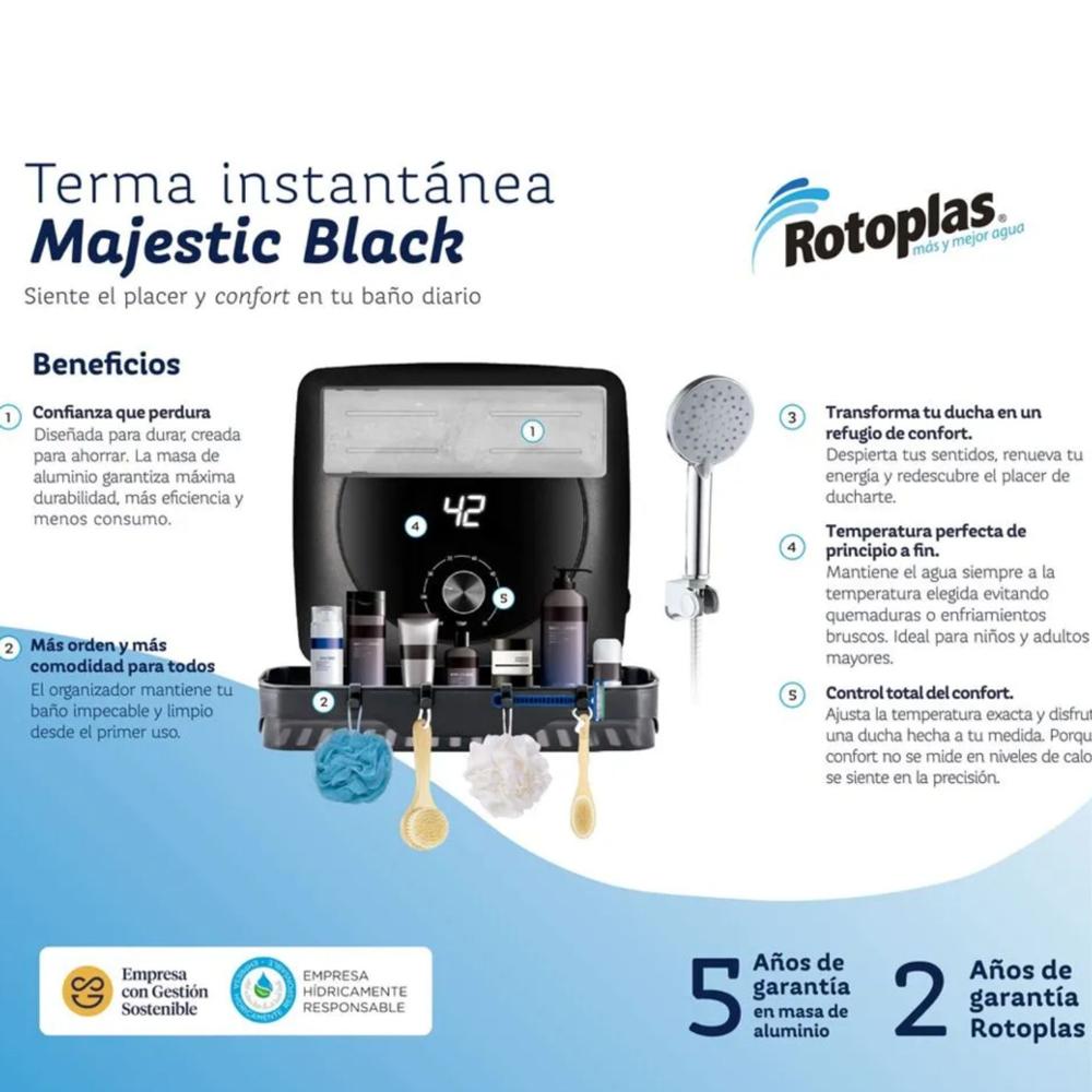 Terma Instantanea Rotoplas Majestic Practica y Funcional