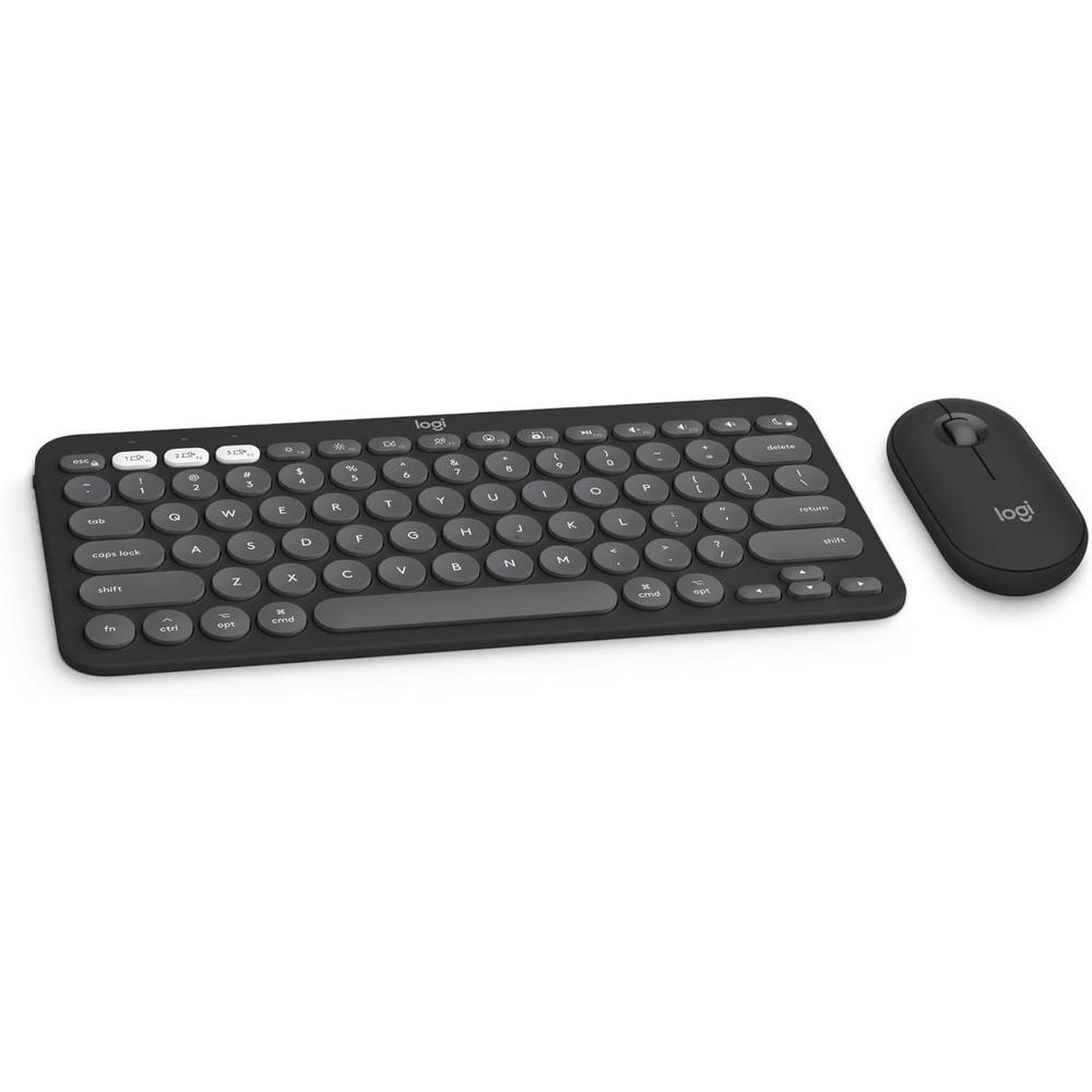 COMBO TECLADO Y MOUSE INALÁMBRICOS PARA MAC PEBBLE 2 LOGITECH | GRAFITO
