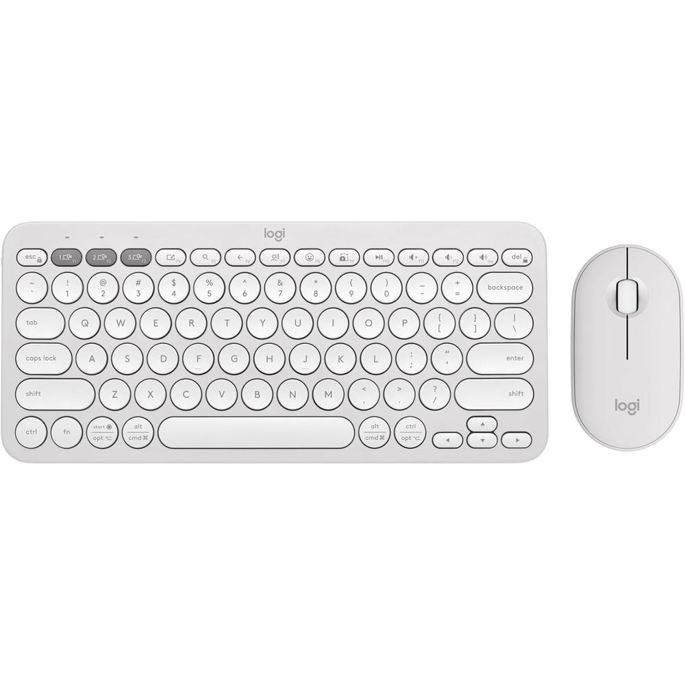 COMBO TECLADO Y MOUSE INALÁMBRICOS PEBBLE 2 LOGITECH | BLANCO