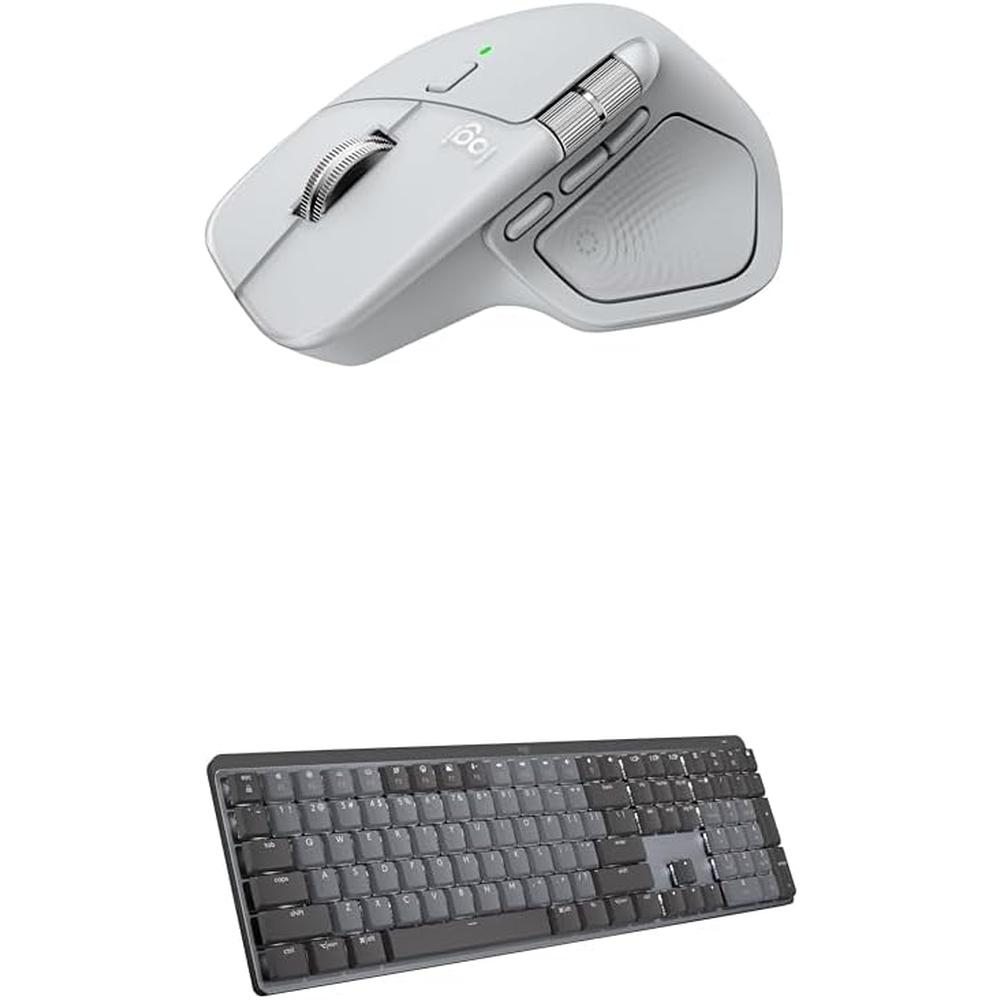 COMBO TECLADO Y MOUSE INALÁMBRICOS MX MASTER 4 LOGITECH | WHITE SILVER