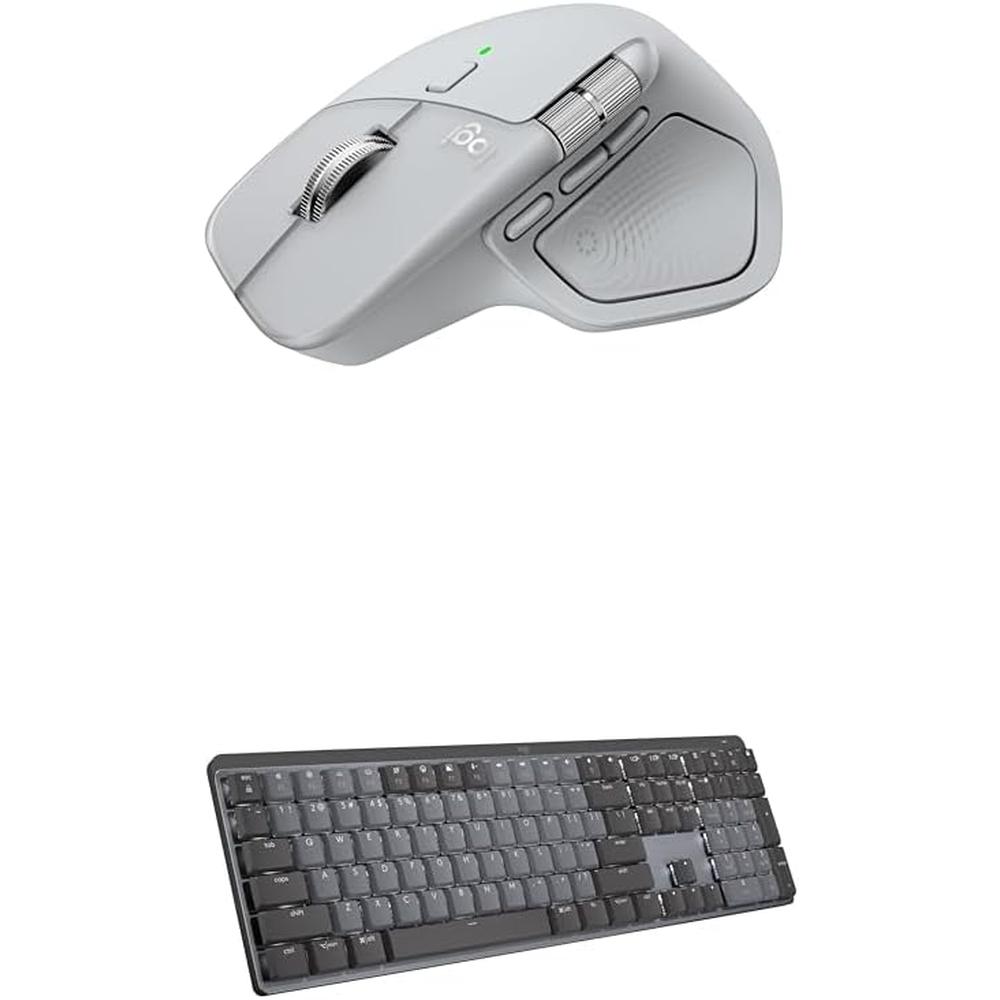 COMBO TECLADO Y MOUSE INALÁMBRICOS MX MASTER 4 MECHANICAL LOGITECH | GRIS PÁLIDO