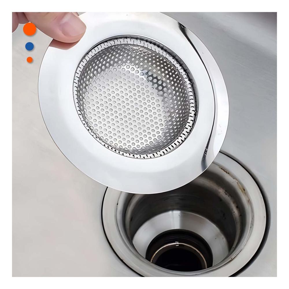 Filtro de Conducto 7cm en Acabado Plateado para Retencion de Residuos Y+Regalo Sticker