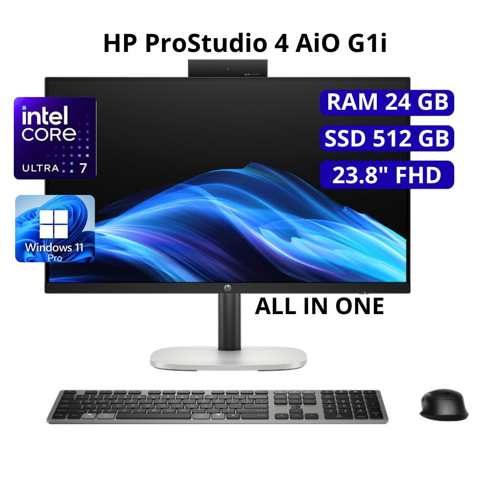 All in one HP ProStudio 4 AiO G1i Core ultra7 265T Ram 24GB SSD 512GB  FHD -CL7U6LT-ABM