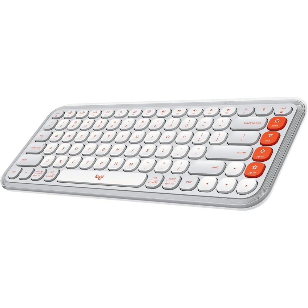 TECLADO INALÁMBRICO POP ICON LOGITECH | NARANJA BLANCA