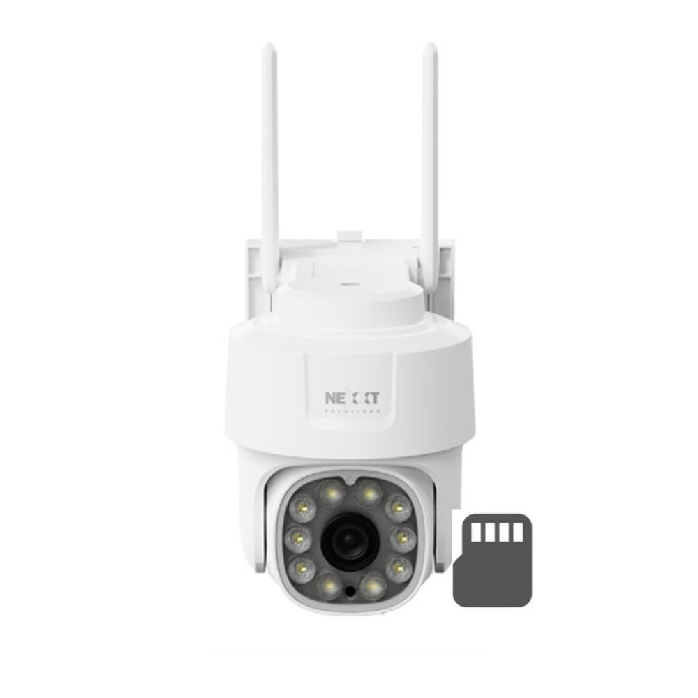 CÁMARA INTELIGENTE WI-FI PARA EXTERIORES 2K NEXXT NHC-OP10 Y MEMORIA MICROSD 64GB