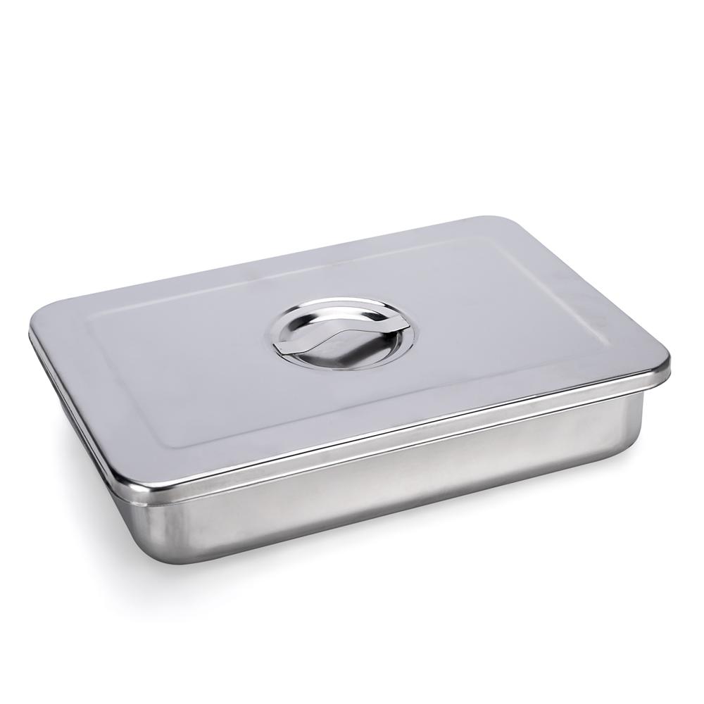 Caja Instrumental de Acero Inoxidable de 30 X 20 X 10 CM