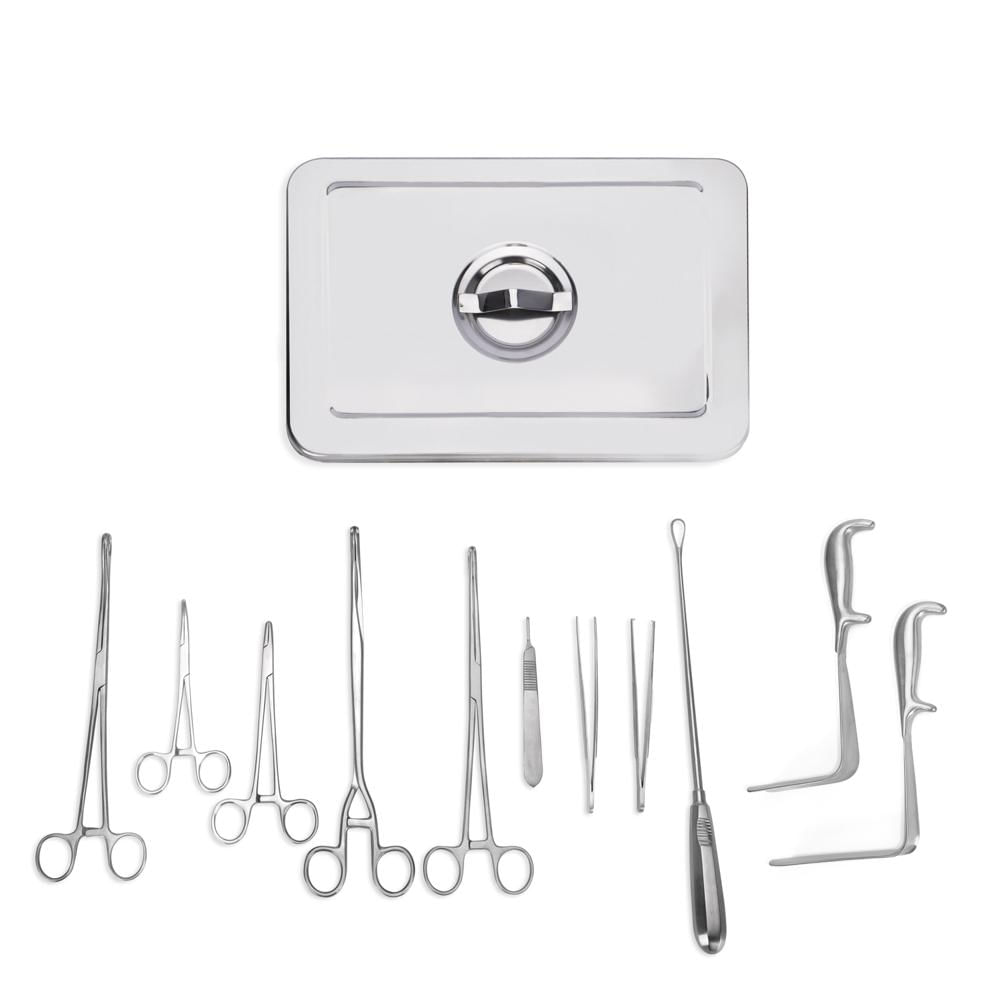 Set Instrumental para Legrado Puerperal 12 PZS