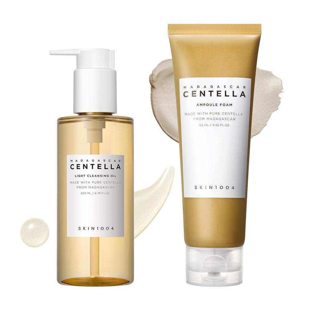 SET LIMPIEZA CENTELLA MADAGASCAR DOBLE LIMPIEZA SKIN1004 | ACEITE 200 ML + ESPUMA 120 ML