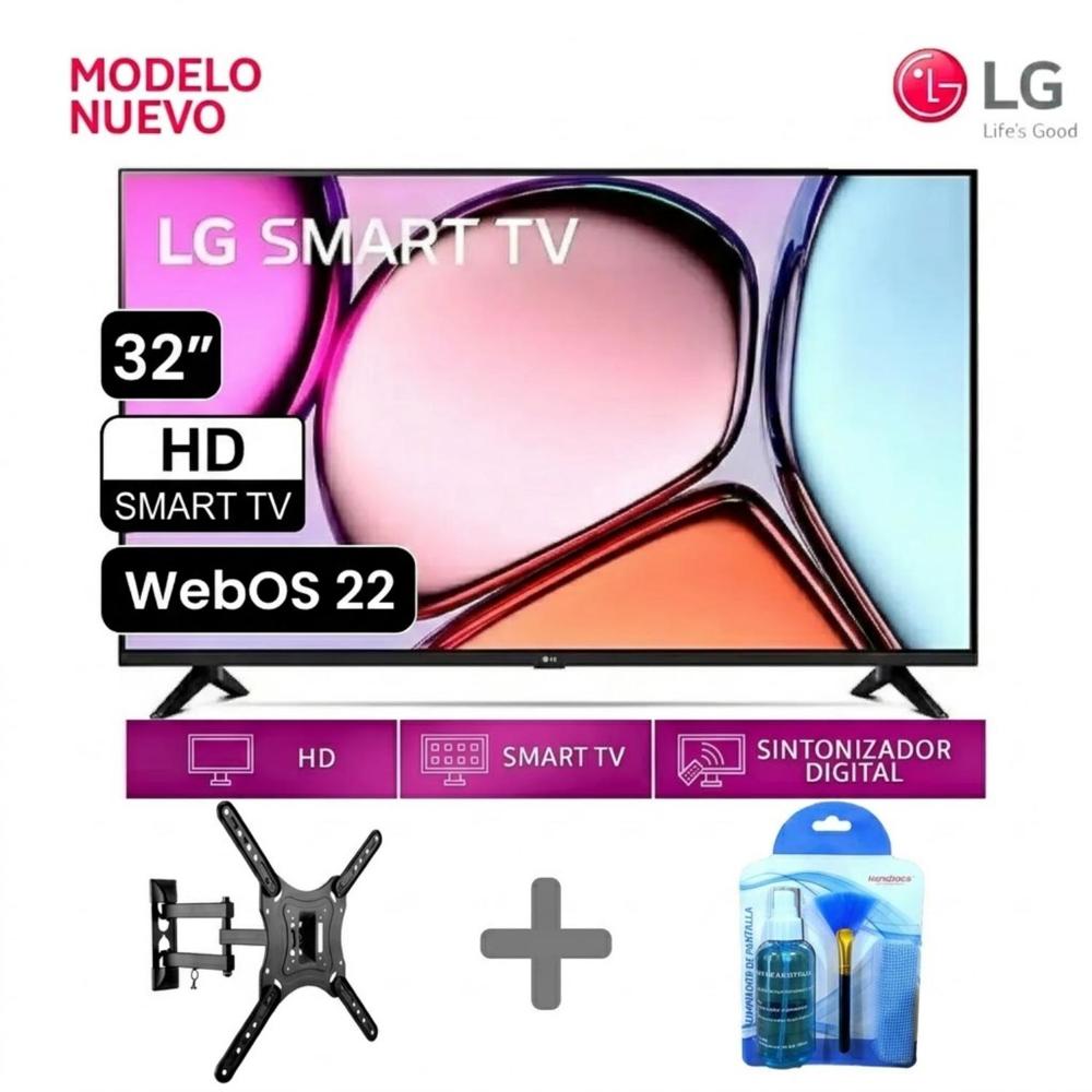 Televisor LG 32LR600BPSC + Rack Móvil 2355-02 + Kit Limpiador