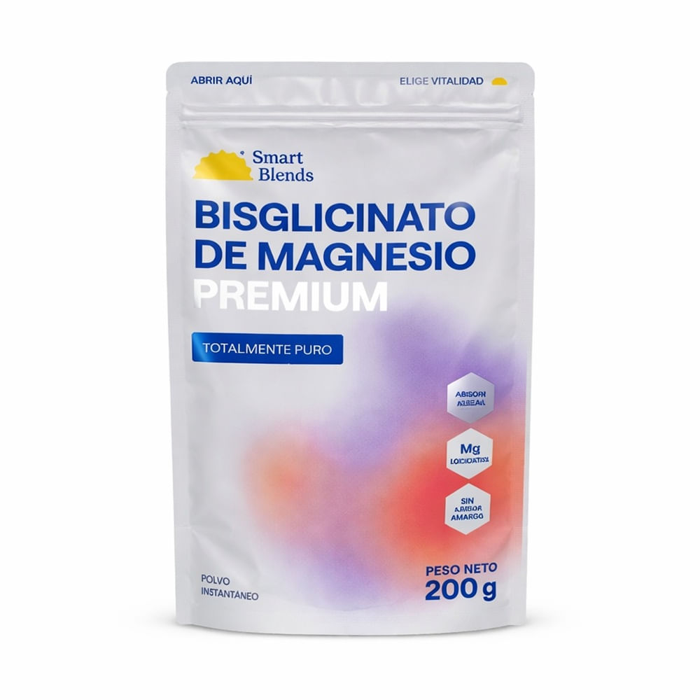 Bisglicinato de Magnesio en Polvo x 200 g - Smart Blends