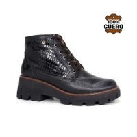 Botines Casuales Cuero Mujer PARIS-KA26Q1 NEGRO