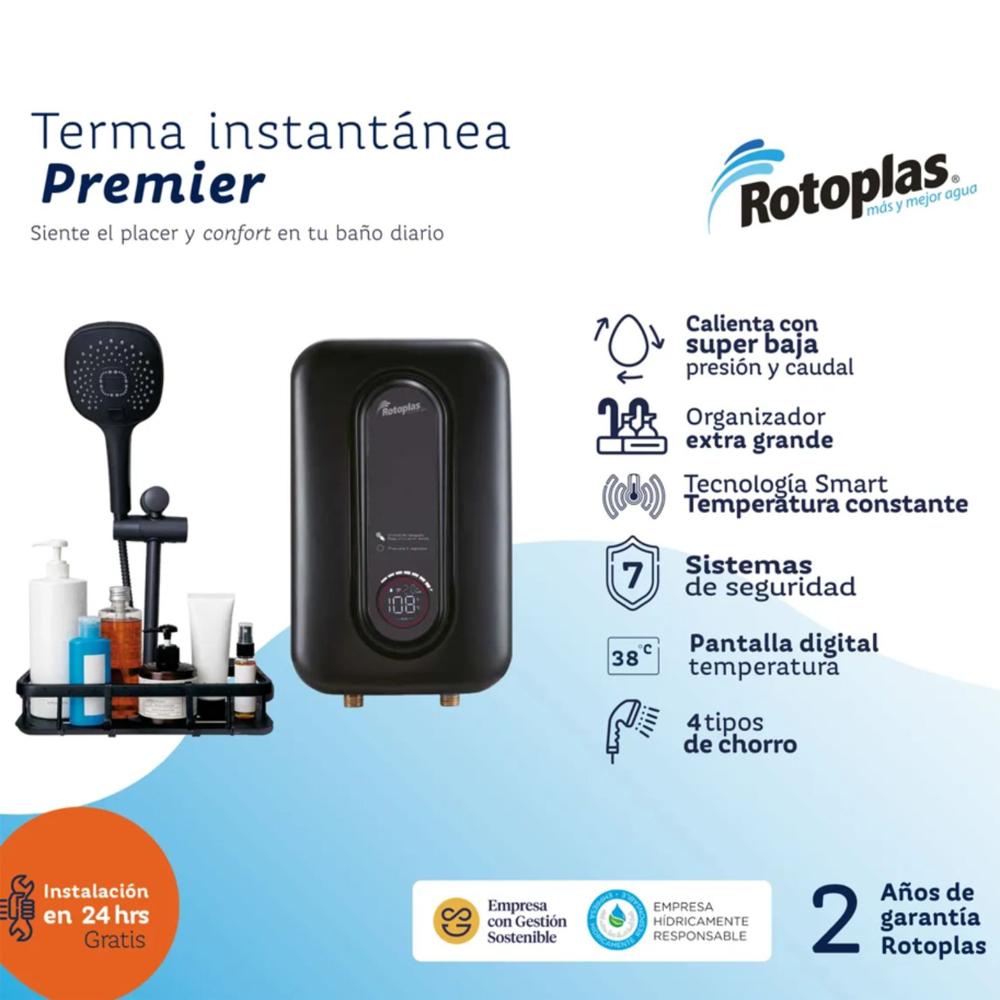 Rapiducha Rotoplas Premier 5500W Agua Caliente Instantanea