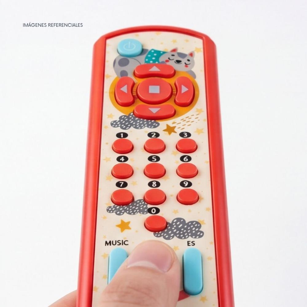 Juguete Control Remoto Bebé Educativo con Luz y Sonido - Rojo