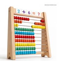 Ábaco de Madera con Tarjetas Numéricas Educativo Niños