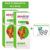 Pack x2 Antipulga Bravecto 10-20 Kg más Endal Plus de Regalo