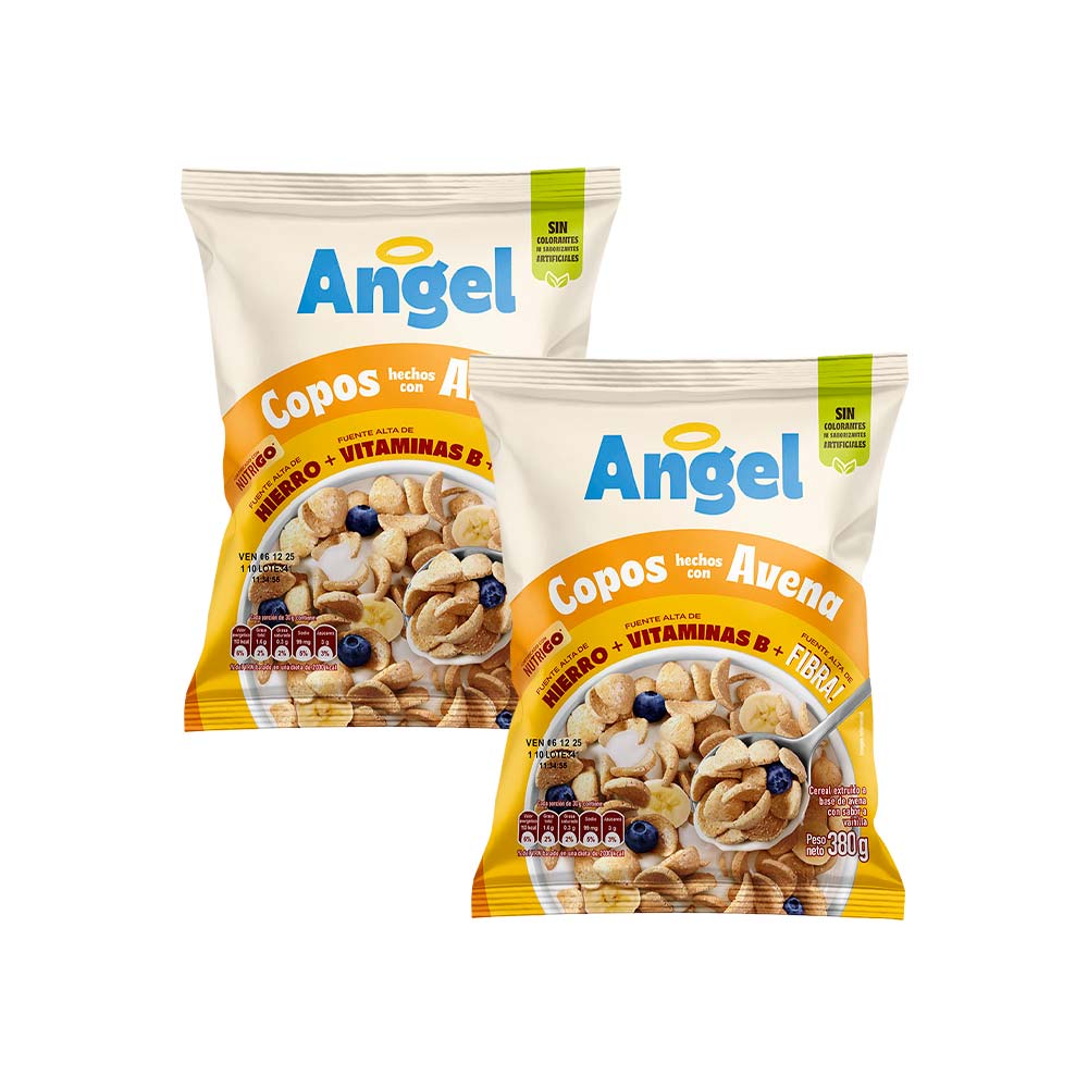 Pack Cereal con Avena ANGEL Blíster 380g Paquete 2un