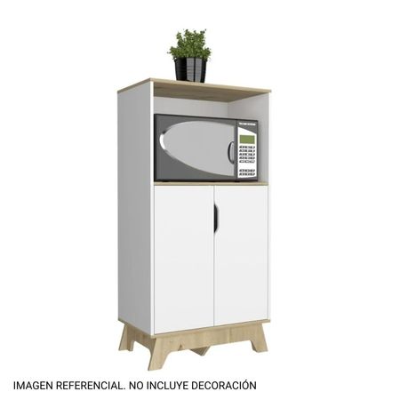 Mueble Microondas Bi-color 2 puertas Blanco/Duna Tuhome