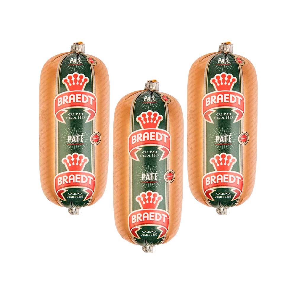 Pack Paté de Cerdo BRAEDT Paquete 100g x 3un