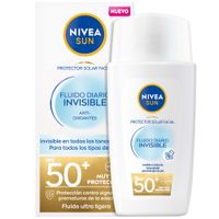 Protector Solar Facial NIVEA Sun Fluido Diario Invisible 50 FPS Frasco 40ml