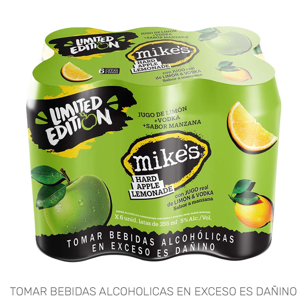 Ready To Drink (RTD) MIKE'S Hard Apple Lata 355ml Paquete 6un