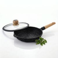 Sartén AlemanGrunf 22cm con Revestimiento Marmolado Negro
